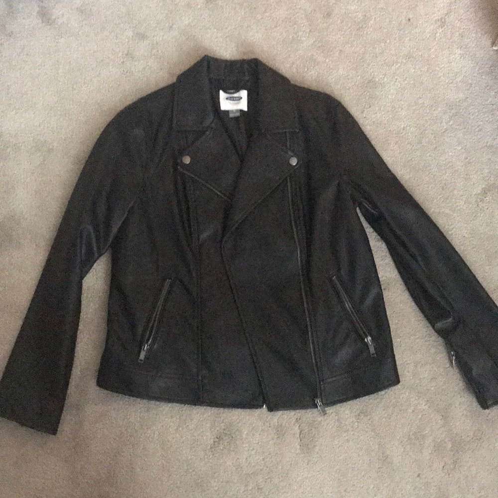 Black leather jacket
